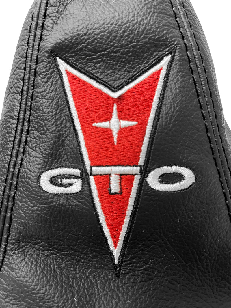 Custom Embroidered Leather Shift Boot Cover for Pontiac GTO 2004 - 2006