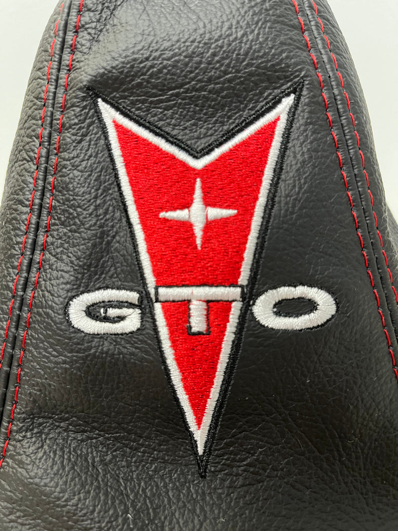 Custom Embroidered Leather Shift Boot Cover for Pontiac GTO 2004 - 2006