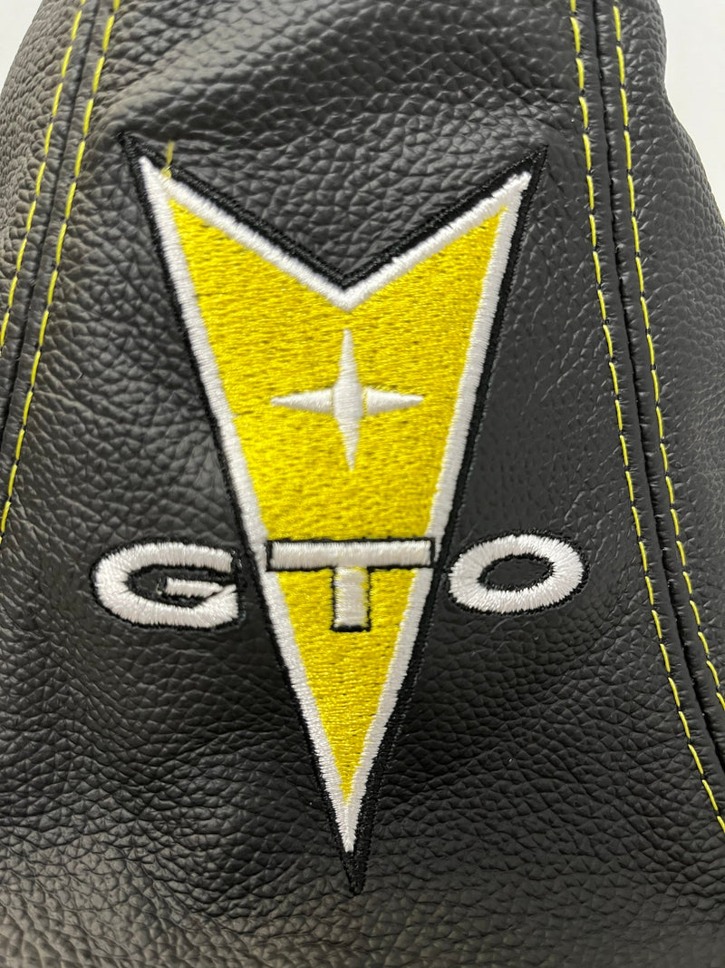 Custom Embroidered Leather Shift Boot Cover for Pontiac GTO 2004 - 2006