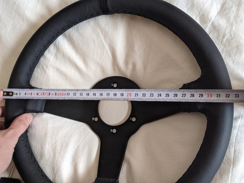 2004-2008 Ford F-150 King Ranch: 1-Piece Genuine Leather Steering Wheel Cover + Lacing Thread and Flat head Needle - Auto Seat Replacement