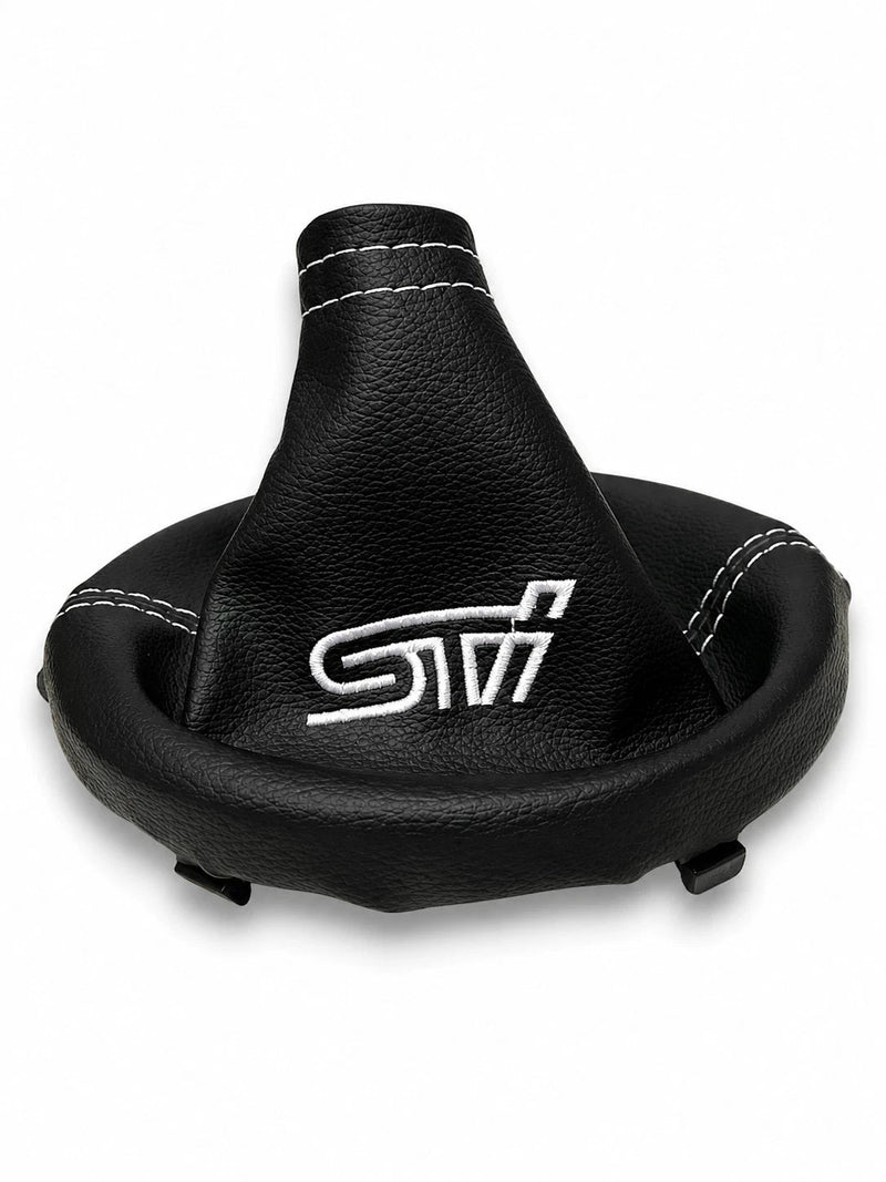 For SUBARU STI 2015-2021 Embroidered PU Leather Shift & Handbrake Boot Cover - Auto Seat Replacement
