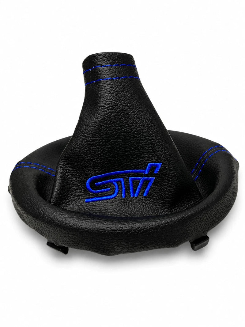 For SUBARU STI 2015-2021 Embroidered PU Leather Shift & Handbrake Boot Cover - Auto Seat Replacement