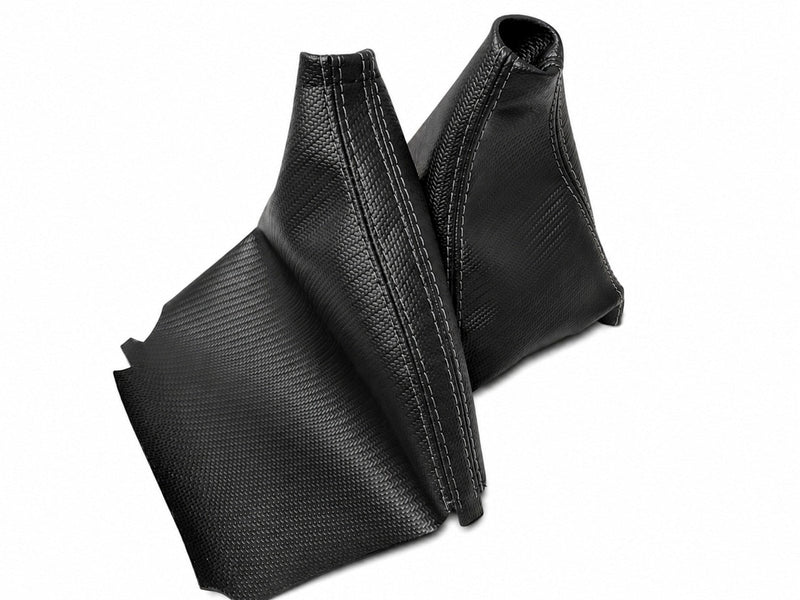For 2008-2016 Subaru Impreza WRX Crosstrek Forester Carbon Fiber Vinyl Handbrake & Shift Boot Cover - Auto Seat Replacement