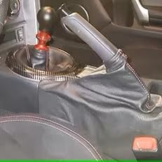 Genuine Leather Automatic Shift & Handbrake Boot Cover For 2012-2020 Subaru BRZ Scion FR-S Toyota GT86 - Auto Seat Replacement