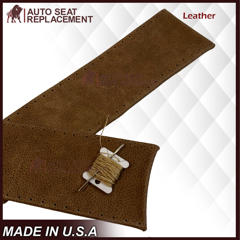 2001-2003 Ford F-150 King Ranch: 2-Pieces Genuine Leather Steering Wheel Cover + Lacing Thread and Flat head Needle - Auto Seat Replacement