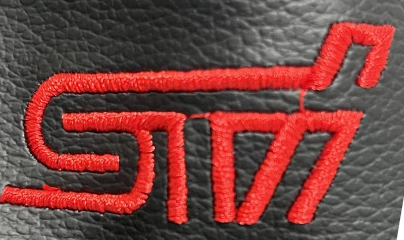 For SUBARU STI 2015-2021 Embroidered PU Leather Shift & Handbrake Boot Cover - Auto Seat Replacement