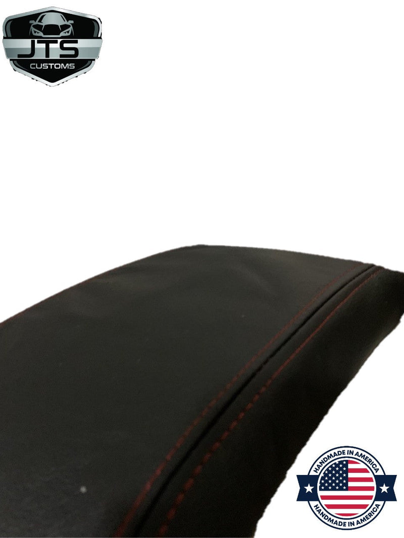 2008 - 2016 Subaru Impreza WRX STI Shift E-Brake Boot & Console Lid Cover Set In Black With Red Stitching - Auto Seat Replacement