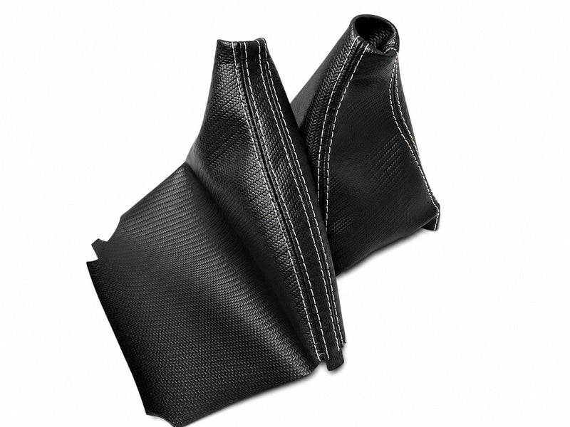 For 2008-2016 Subaru Impreza WRX Crosstrek Forester Carbon Fiber Vinyl Handbrake & Shift Boot Cover - Auto Seat Replacement