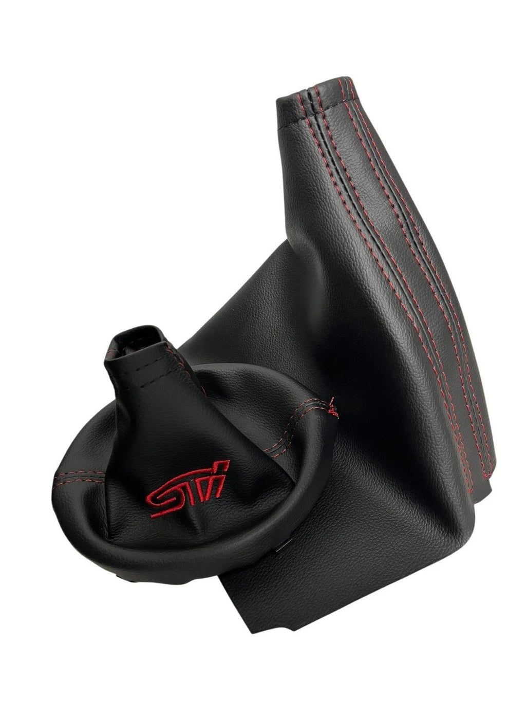 For SUBARU STI 2015-2021 Embroidered PU Leather Shift & Handbrake Boot Cover - Auto Seat Replacement