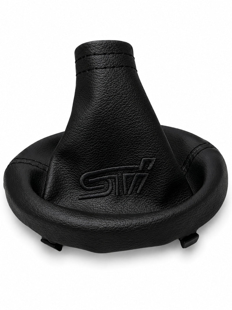 For SUBARU STI 2015-2021 Embroidered PU Leather Shift & Handbrake Boot Cover - Auto Seat Replacement