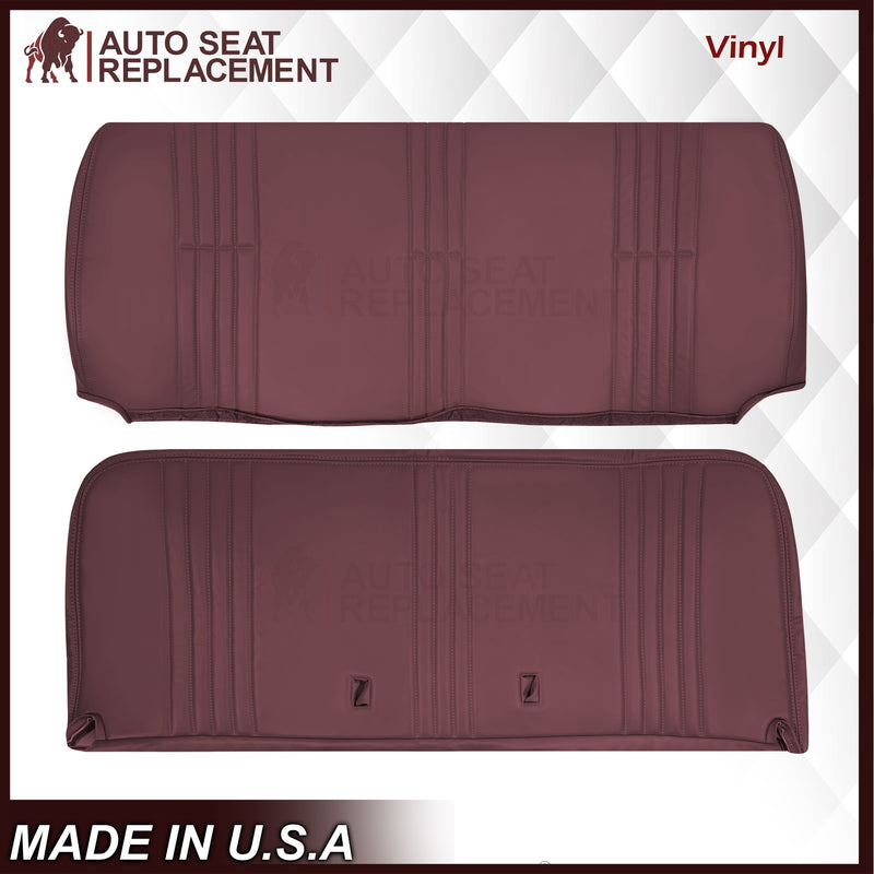 1995-1999 Chevy Silverado & Cheyenne W/T Base Work Truck Replacement Vinyl Bottom or Lean Back Bench Seat Covers: Ruby Red/Burgundy - Auto Seat Replacement