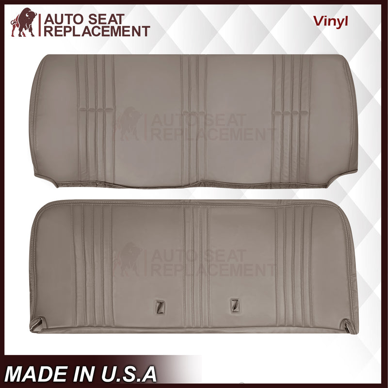 1995-1999 Chevy Silverado & Cheyenne W/T Base Work Truck Replacement Vinyl Bottom or Lean Back Bench Seat Covers: Tan - Auto Seat Replacement