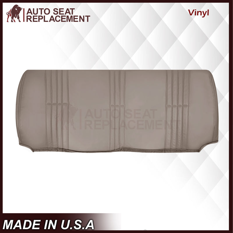 1995-1999 Chevy Silverado & Cheyenne W/T Base Work Truck Replacement Vinyl Bottom or Lean Back Bench Seat Covers: Tan - Auto Seat Replacement