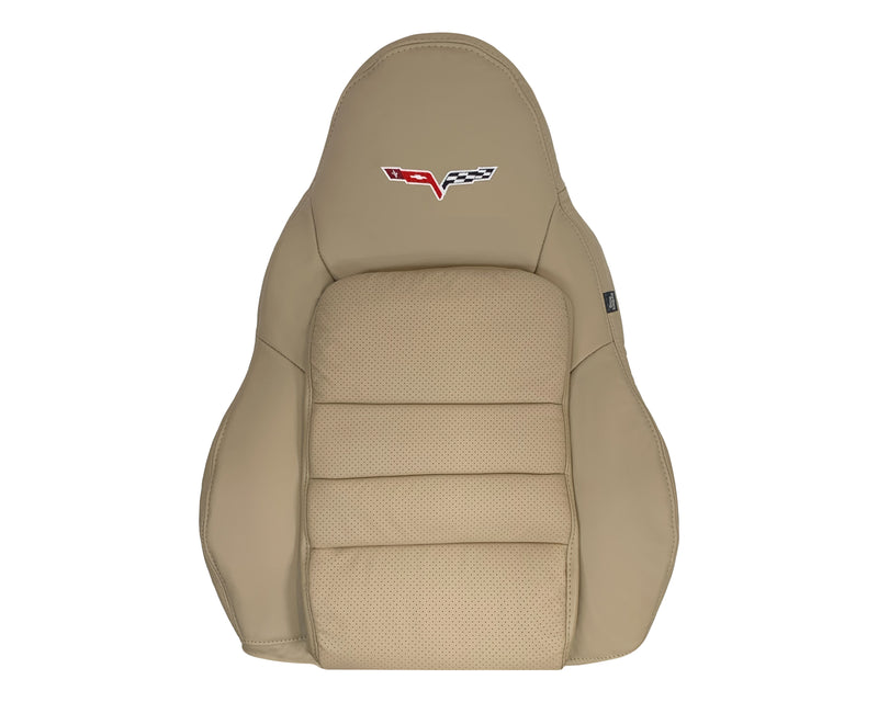 2005-2013 Chevy Corvette C6 Replacement Seat Covers: Tan Perforated