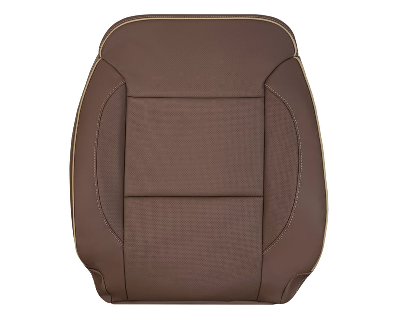2014-2019 Chevy Silverado 1500 2500HD 3500HD High Country Replacement Perforated Genuine Leather OR Synthetic Leather Seat Covers: Brown - Auto Seat Replacement