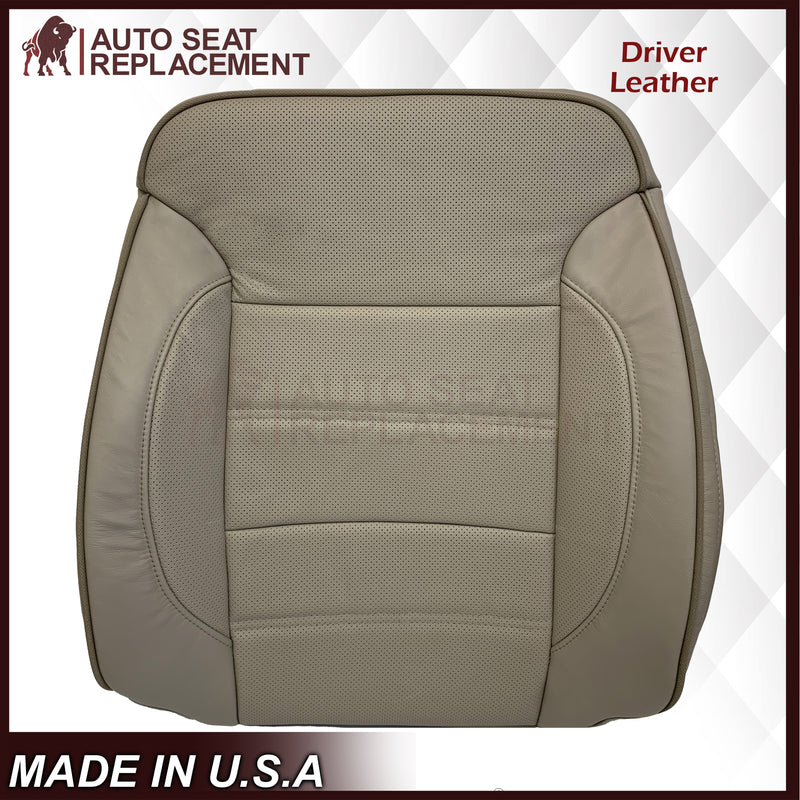 2014 2015 2016 2017 2018 2019 GMC Yukon Denali Perforated Leather Seat Cover Replacement in Shale Tan