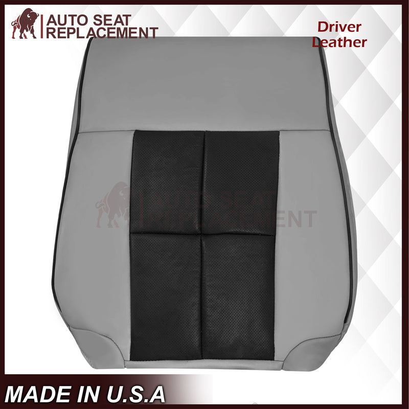 2007 - 2014 Lincoln Navigator Bottom Seat Cover in 2 Tone Gray & Black Leather or Vinyl - Auto Seat Replacement