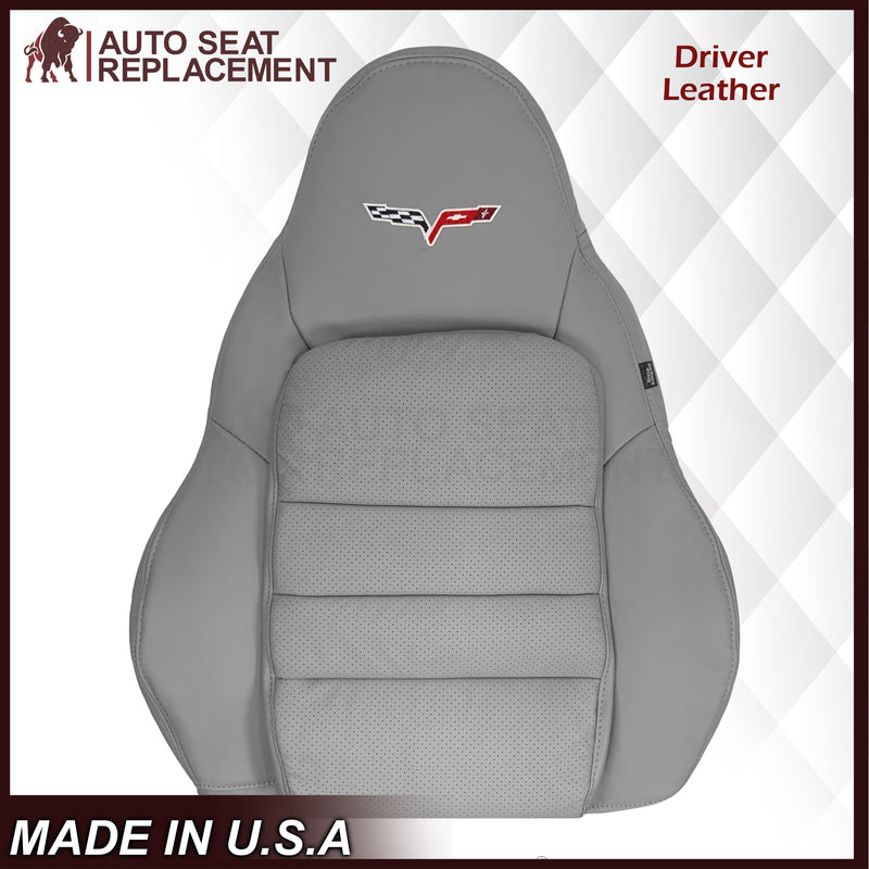 2005-2013 Chevy Corvette C6 Replacement Seat Covers: Gray Perforated