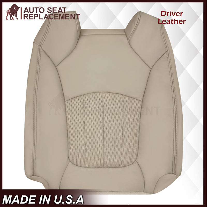2007-2012 GMC Acadia Denali/SLT Replacement Leather/Syn. Leather Seat Cover: Tan, Perforated - Auto Seat Replacement