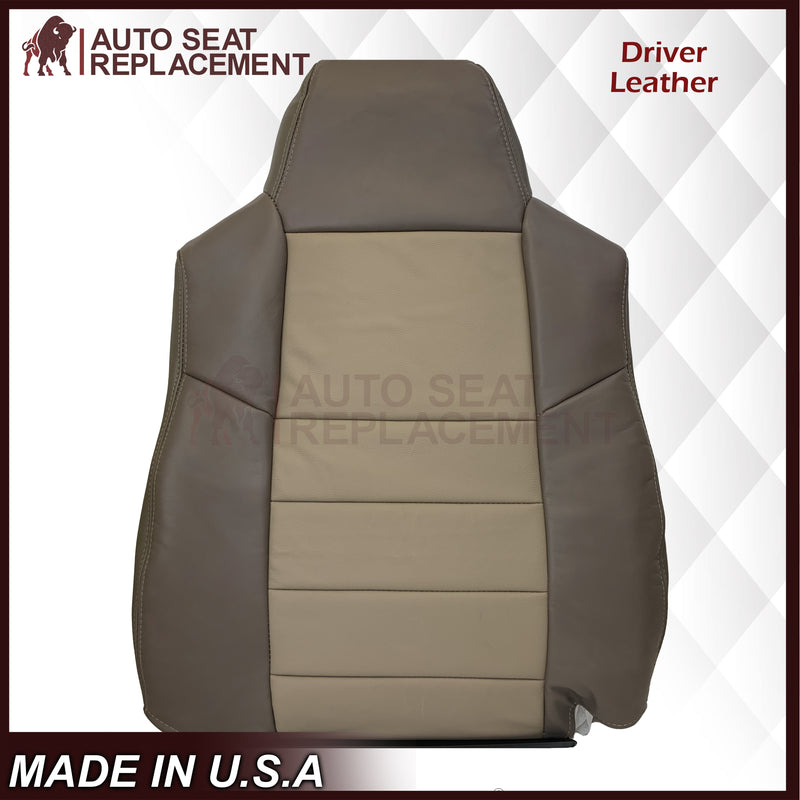 2002 2003 2004 Ford Excursion Eddie Bauer Leather & Vinyl Seat Covers 2 tone gray-tan: Choose From Variations