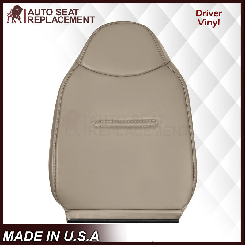 2002 - 2007 Ford F250 F350 F450 F550 Work Truck Super Duty XL Replacement Seat Covers in Tan Vinyl - Auto Seat Replacement