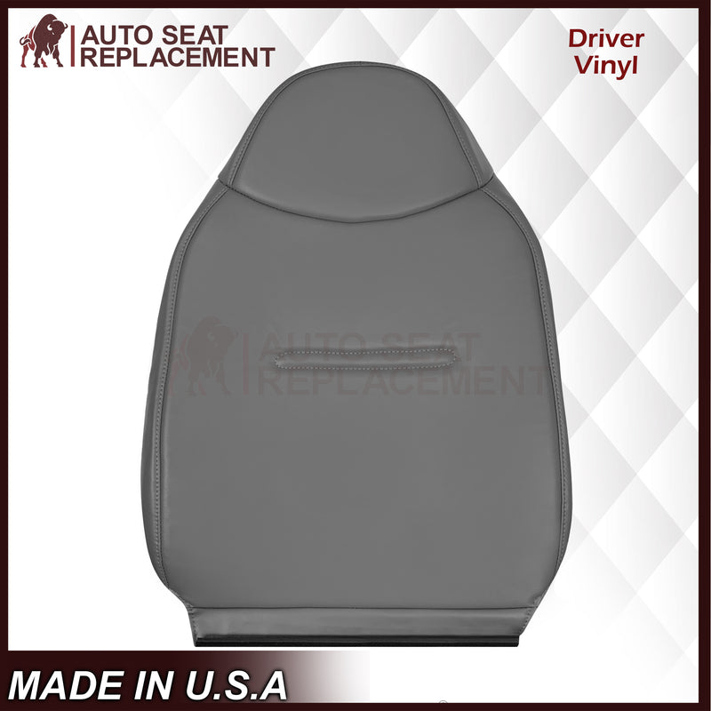 2001 - 2007 Ford F250 F350 F450 F550 Work Truck Super Duty XL Replacement Seat Covers in Gray Vinyl - Auto Seat Replacement