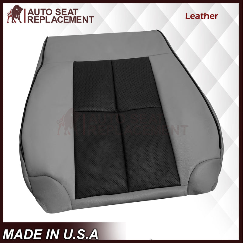 2007 - 2014 Lincoln Navigator Bottom Seat Cover in 2 Tone Gray & Black Leather or Vinyl - Auto Seat Replacement