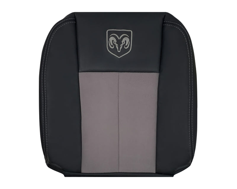 2004 Dodge Ram 1500 SLT Quad Cab Leather or Synthetic Leather With Suede Insert Replacement Seat Covers In Dark Slate "Dark Gray"