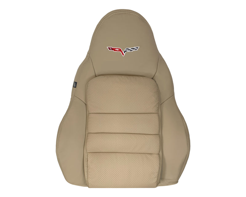 2005-2013 Chevy Corvette C6 Replacement Seat Covers: Tan Perforated