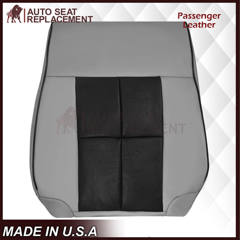 2007 - 2014 Lincoln Navigator Bottom Seat Cover in 2 Tone Gray & Black Leather or Vinyl - Auto Seat Replacement