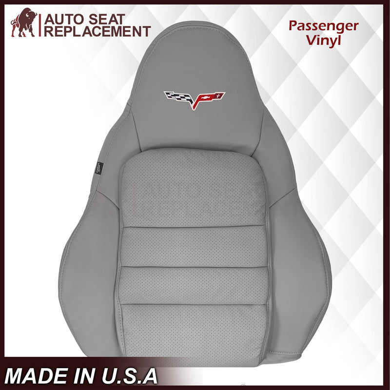 2005-2013 Chevy Corvette C6 Replacement Seat Covers: Gray Perforated