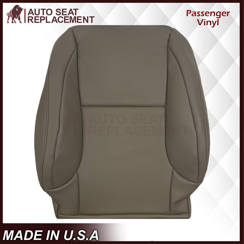 2010-2021 Lexus GX460 Replacement Perforated Synthetic Leather Top or Bottom Seat Cover: Dark Tan Perforated