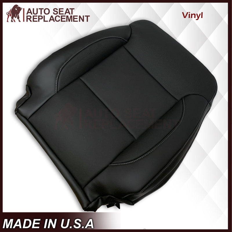 2014 2015 2016 2017 2018 2019 Chevy Silverado Tahoe Suburban & GMC Yukon Perforated Leather Seat Cover Replacement in Black (Perforated Jet Black)