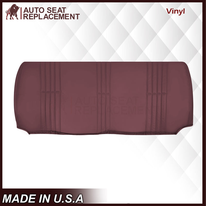 1995-1999 Chevy Silverado & Cheyenne W/T Base Work Truck Replacement Vinyl Bottom or Lean Back Bench Seat Covers: Ruby Red/Burgundy - Auto Seat Replacement
