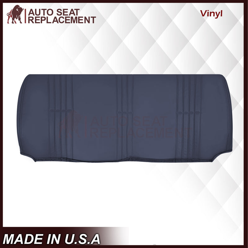 1995-1999 Chevy Silverado & Cheyenne W/T Base Work Truck Replacement Vinyl Bottom or Lean Back Bench Seat Covers: Navy Blue (Copy) - Auto Seat Replacement