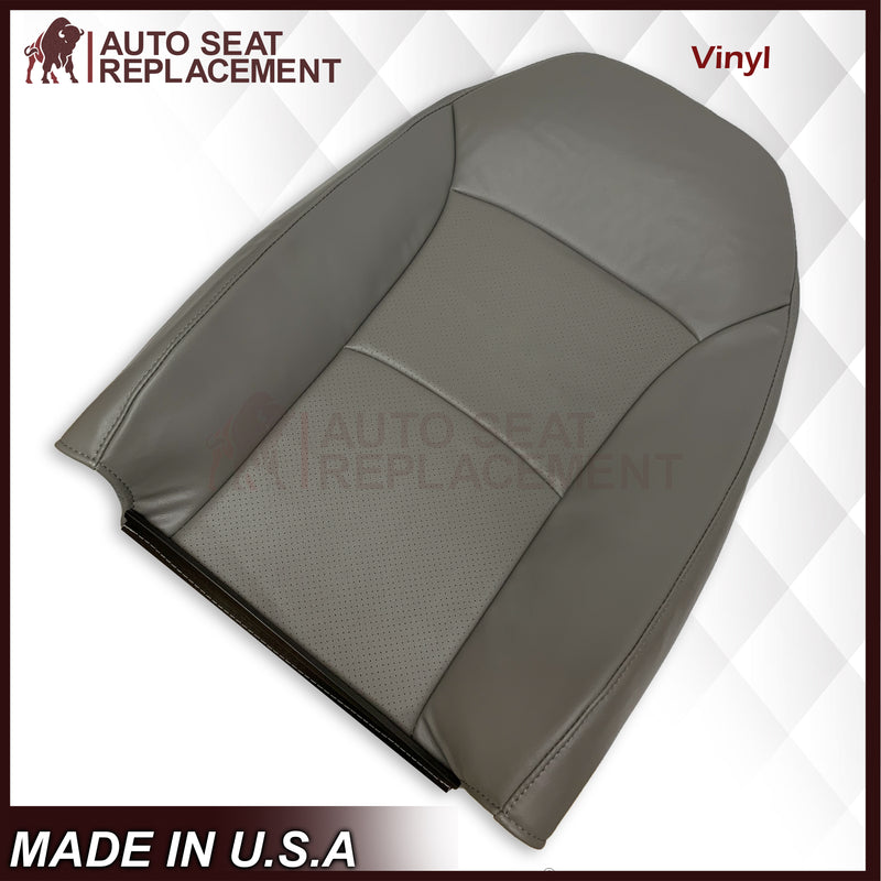 For 2003-2008 Ford E250 Econoline Van Perforated Front Vinyl Replacement Seat Covers in Flint Gray - Auto Seat Replacement