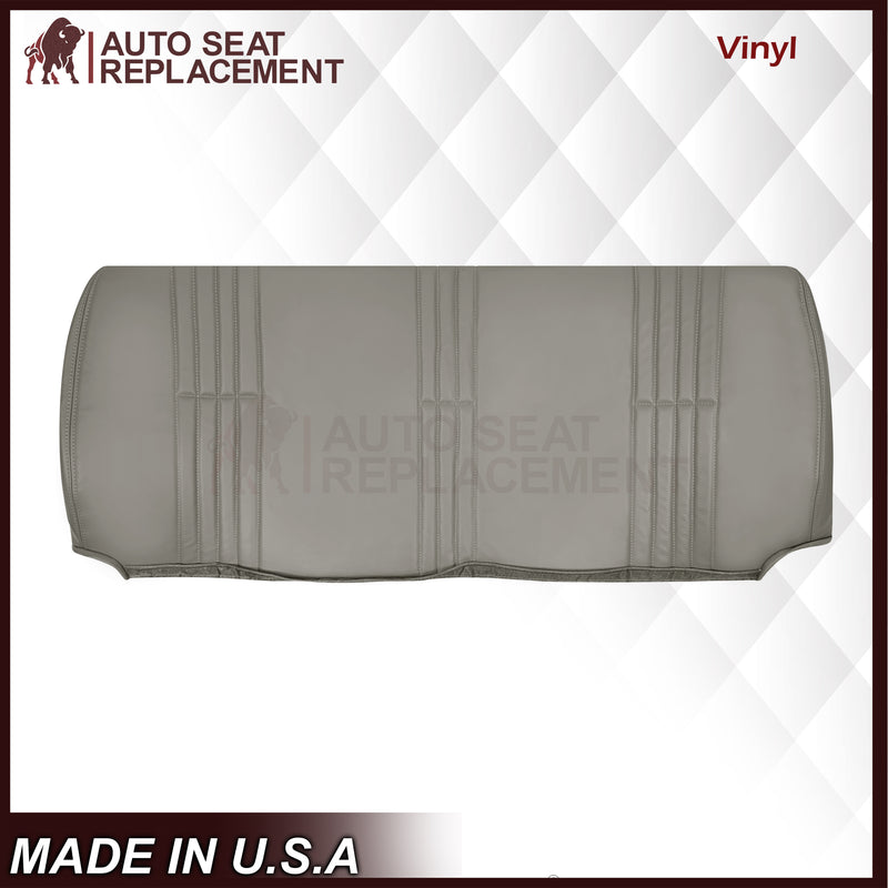1995-1999 Chevy Silverado & Cheyenne W/T Base Work Truck Replacement Vinyl Bottom & Lean Back Bench Seat Covers: Gray - Auto Seat Replacement