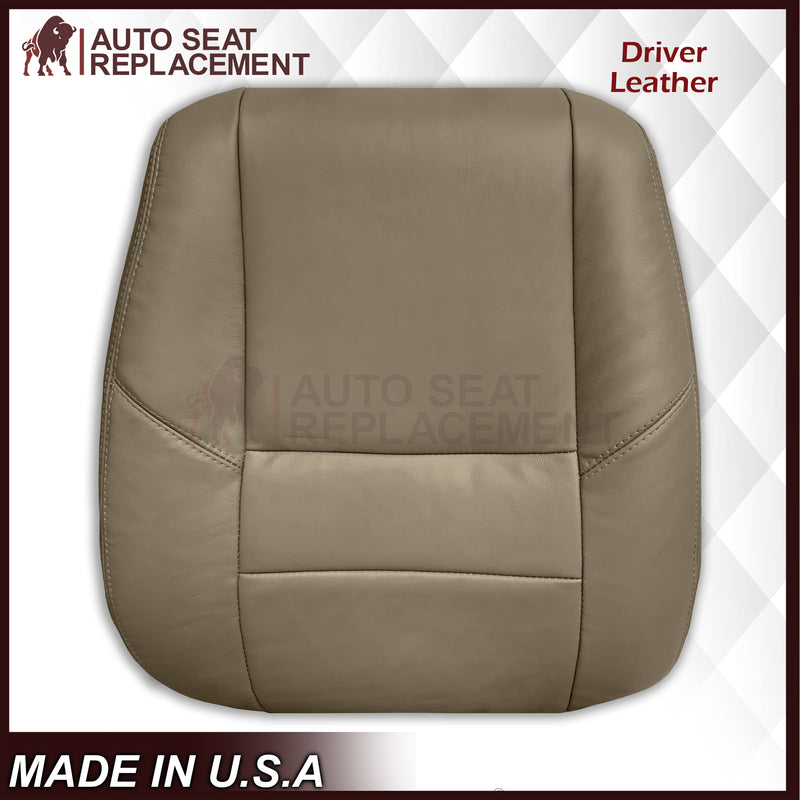 2001 - 2007 Toyota Sequoia Driver OR Passenger Side Top and Bottom Replacement Seat Covers In Tan: Choose your material