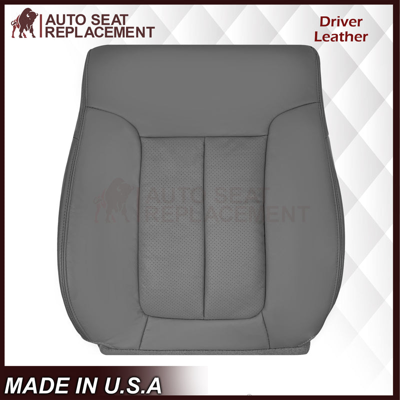 2009 - 2014 Ford F150 Lariat Crew Cab Perforated Replacement Seat Cover Steel Gray