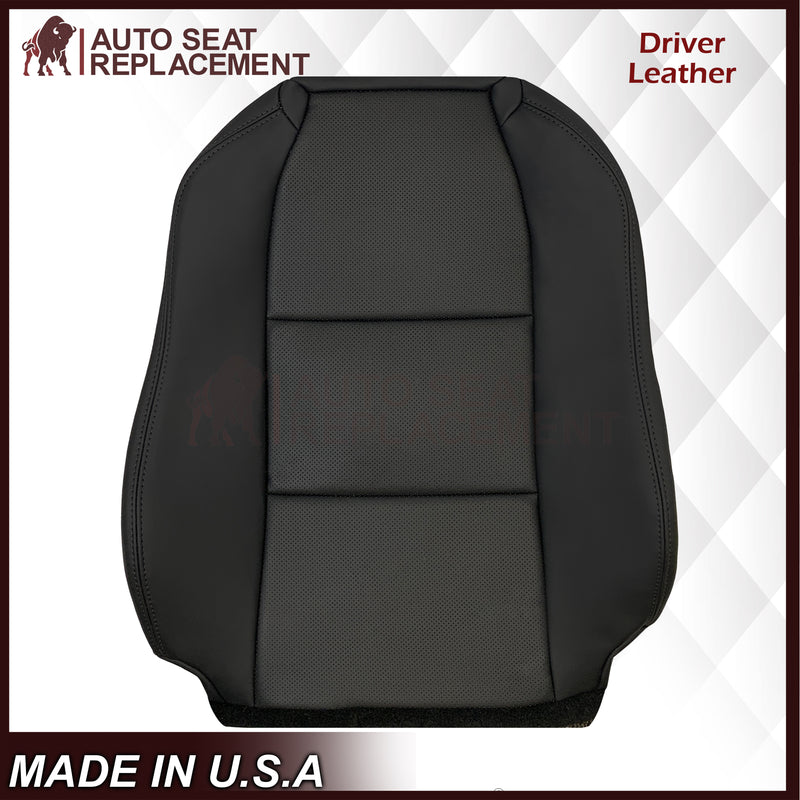 2005 - 2008 Acura TL Driver Or Passenger Replacement Genuine Leather or Synthetic Leather Seat Covers: Perforated Black