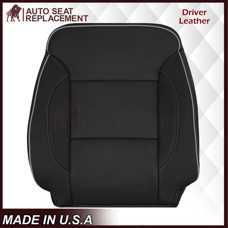 2014-2019 Chevy Silverado 1500 2500HD 3500HD High Country Replacement Perforated Genuine Leather OR Synthetic Leather Seat Covers: Black - Auto Seat Replacement