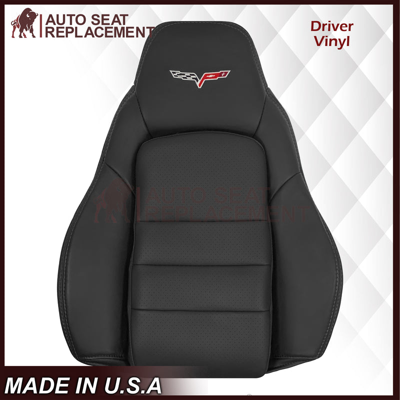 2005 - 2013 Chevy Corvette Replacement Black Perforated Seat Covers
