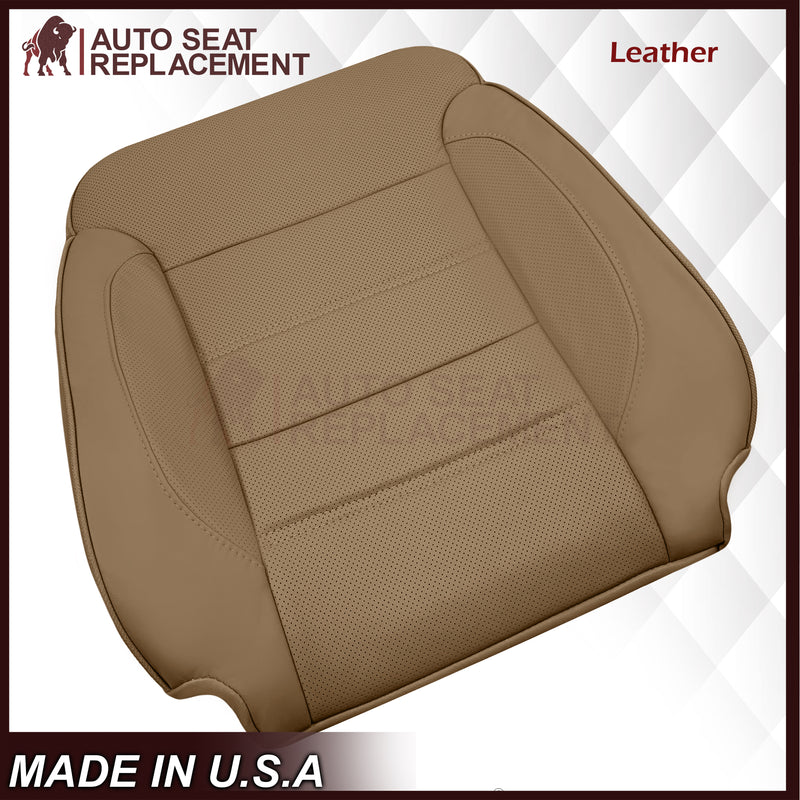 2014-2019 GMC Sierra Denali Perforated Genuine Leather Replacement Seat Cover In Dune Tan - Auto Seat Replacement