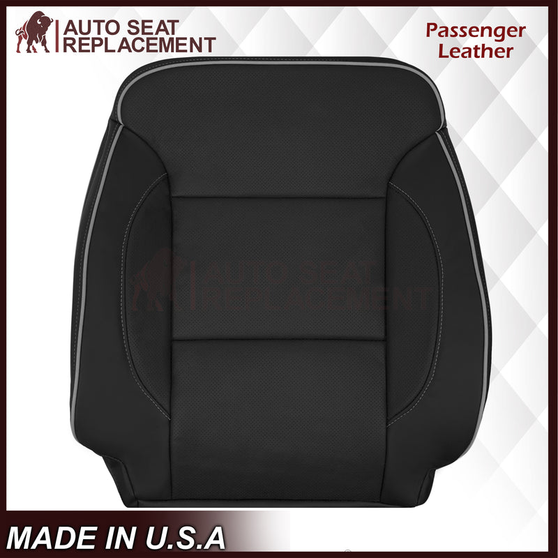 2014-2019 Chevy Silverado 1500 2500HD 3500HD High Country Replacement Perforated Genuine Leather OR Synthetic Leather Seat Covers: Black - Auto Seat Replacement