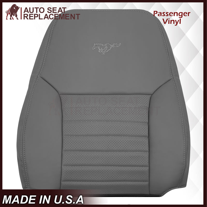 1999-2004 Ford Mustang GT V8 Replacement Cowhide Leather OR Synthetic Leather Seat Cover: Gray, Perforated