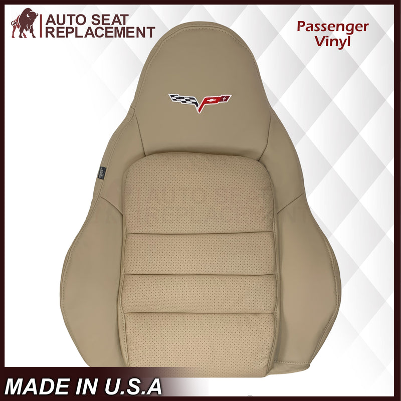 2005-2013 Chevy Corvette C6 Replacement Seat Covers: Tan Perforated