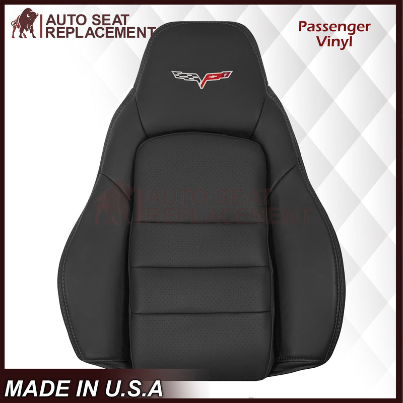 2005 - 2013 Chevy Corvette Replacement Black Perforated Seat Covers