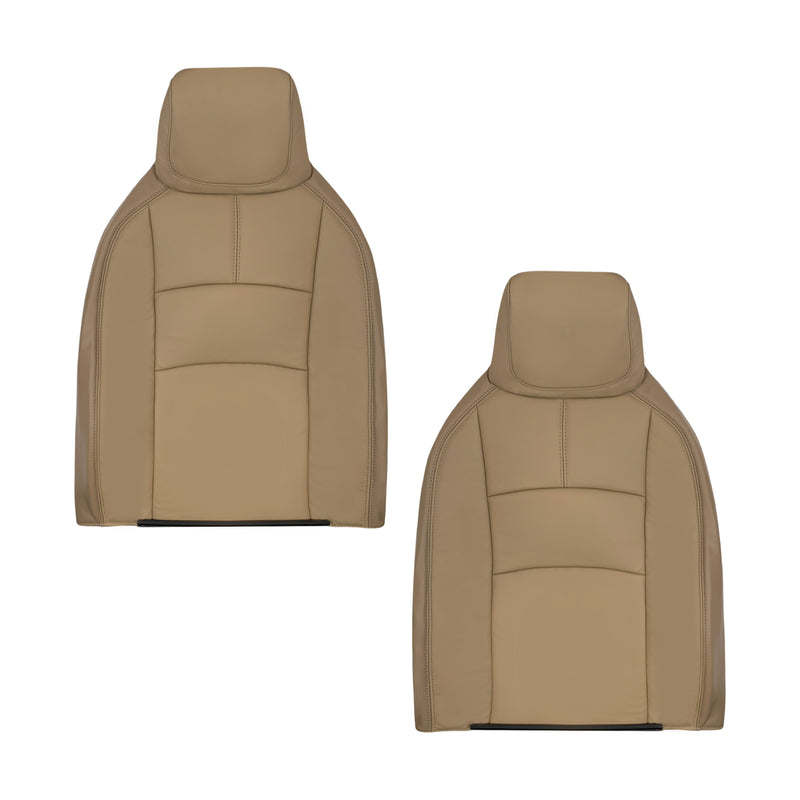 2009-2019 Ford E350 E450 E550 Econoline Van Synthetic Leather Replacement Seat Covers In Tan