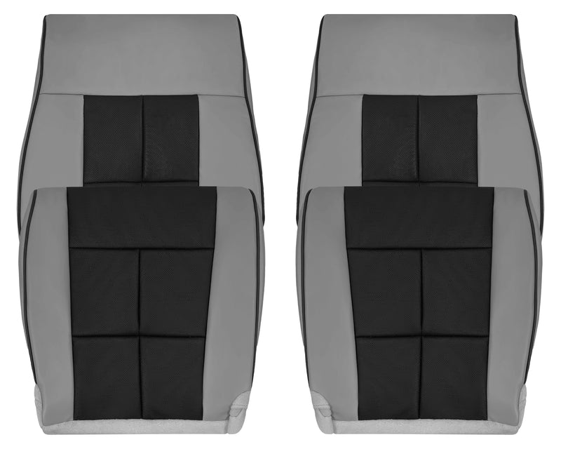 2007 - 2014 Lincoln Navigator Bottom Seat Cover in 2 Tone Gray & Black Leather or Vinyl - Auto Seat Replacement