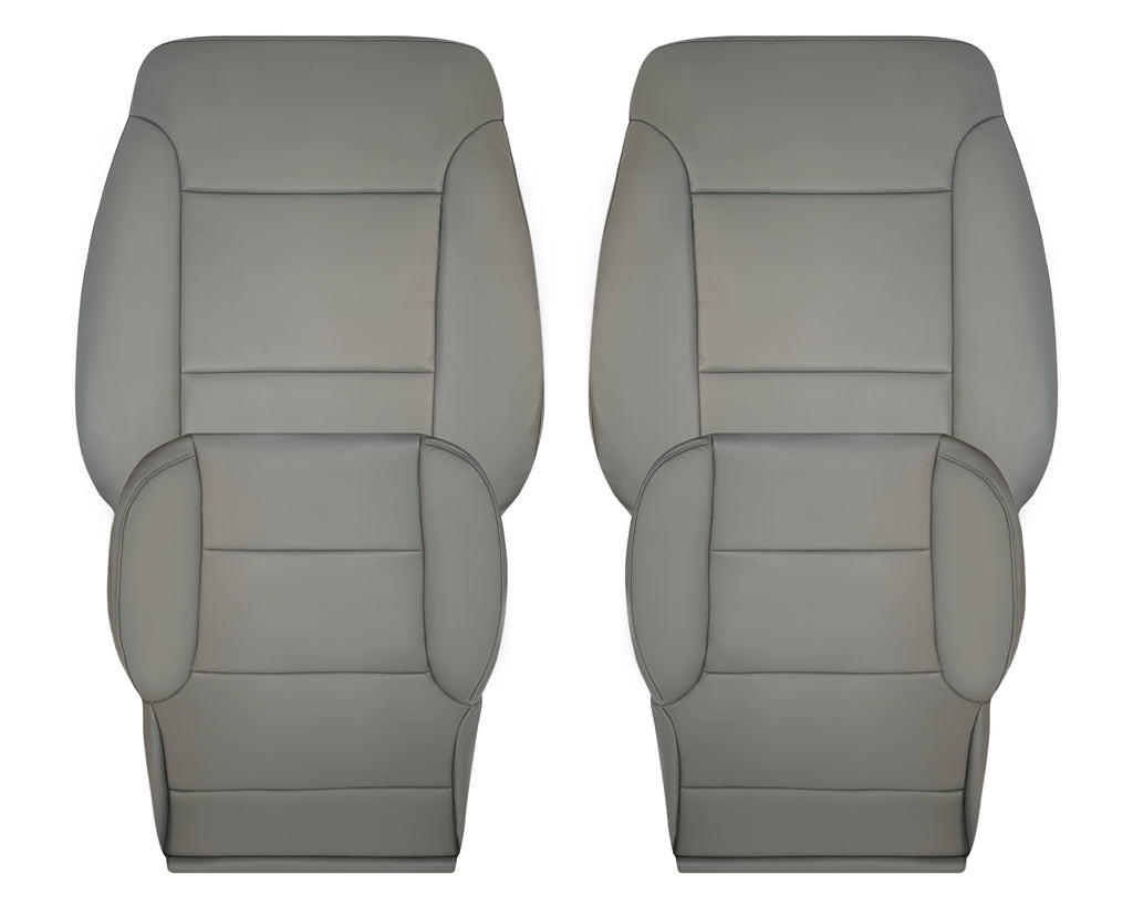 2014-2024 Chevy Silverado 4500HD 5500HD 6500HD WORK TRUCK Synthetic Leather Seat Covers: Gray
